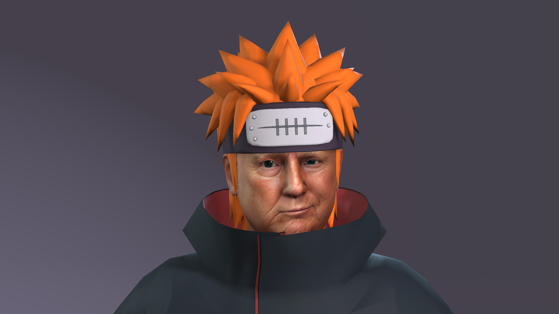 Realistic Villain President of America Donald Trump Naruto 3D model_13