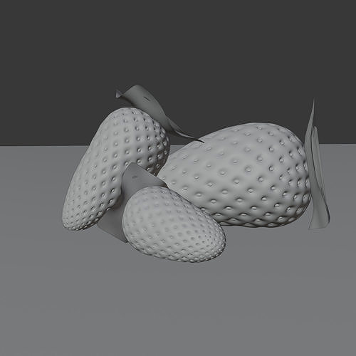 model of strawberries 3D model 3
