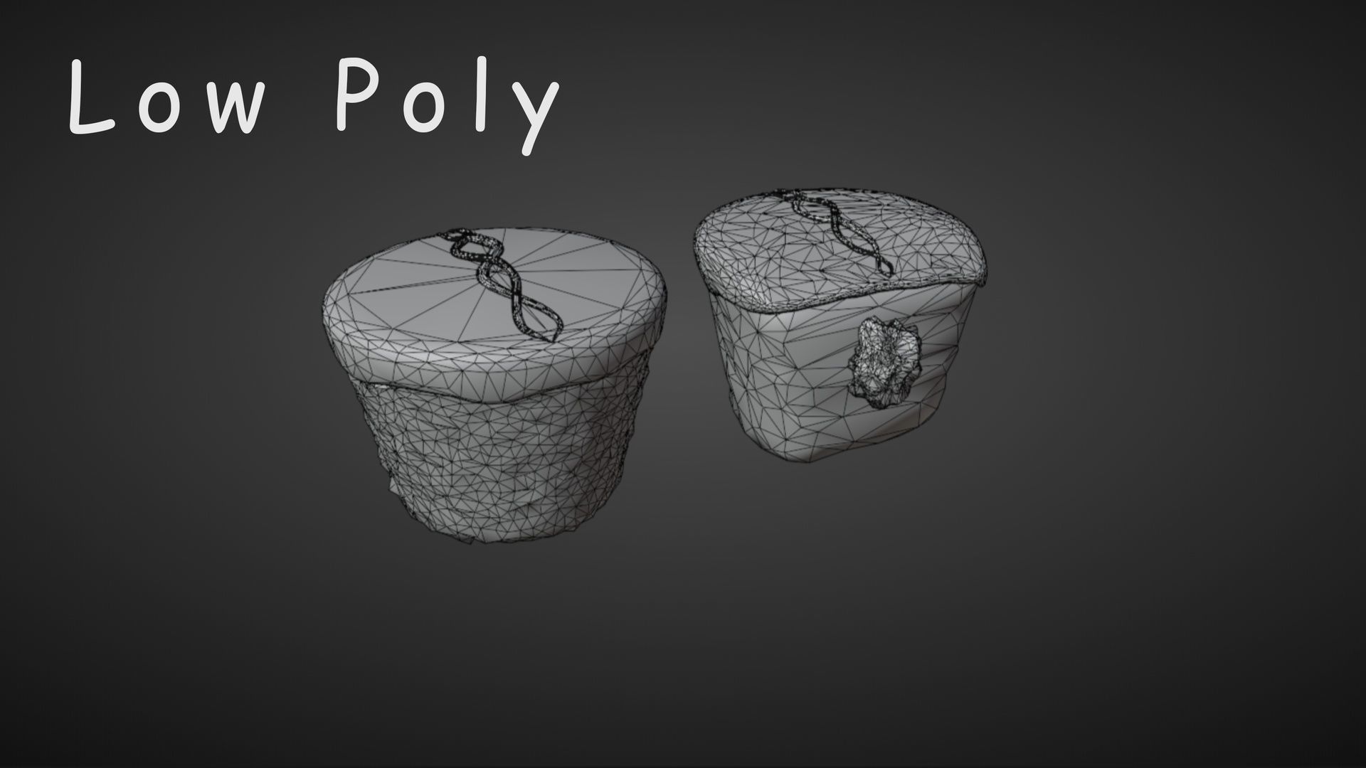 Cupcake and Twinkie Low-poly 3D model_10