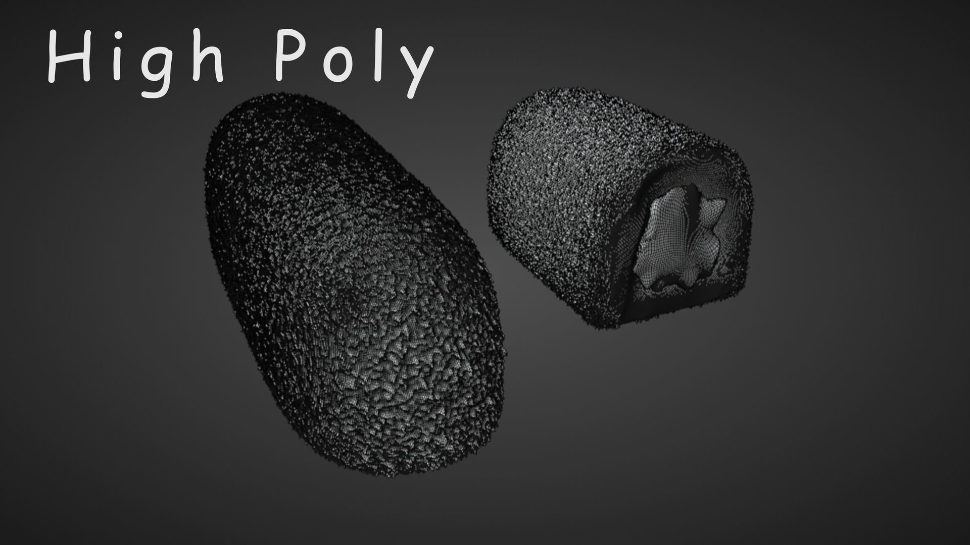 Cupcake and Twinkie Low-poly 3D model_11