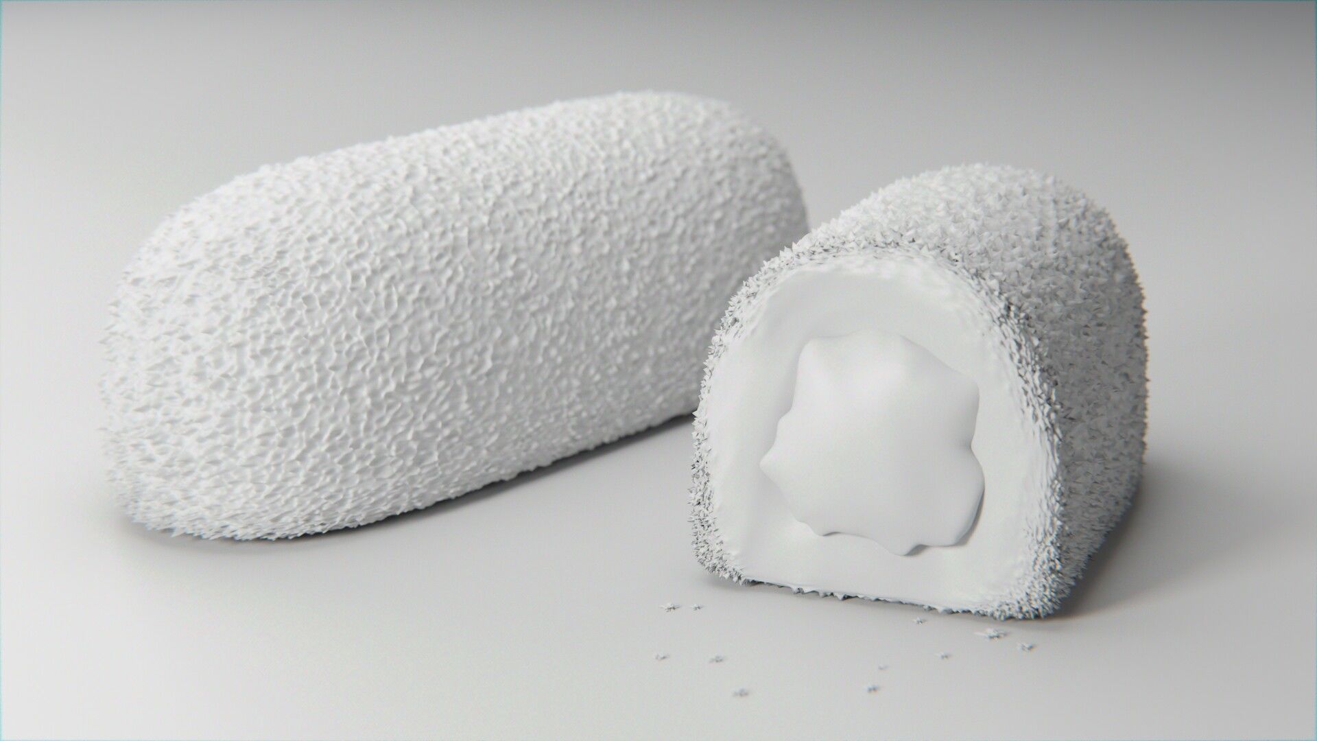 Cupcake and Twinkie Low-poly 3D model_7