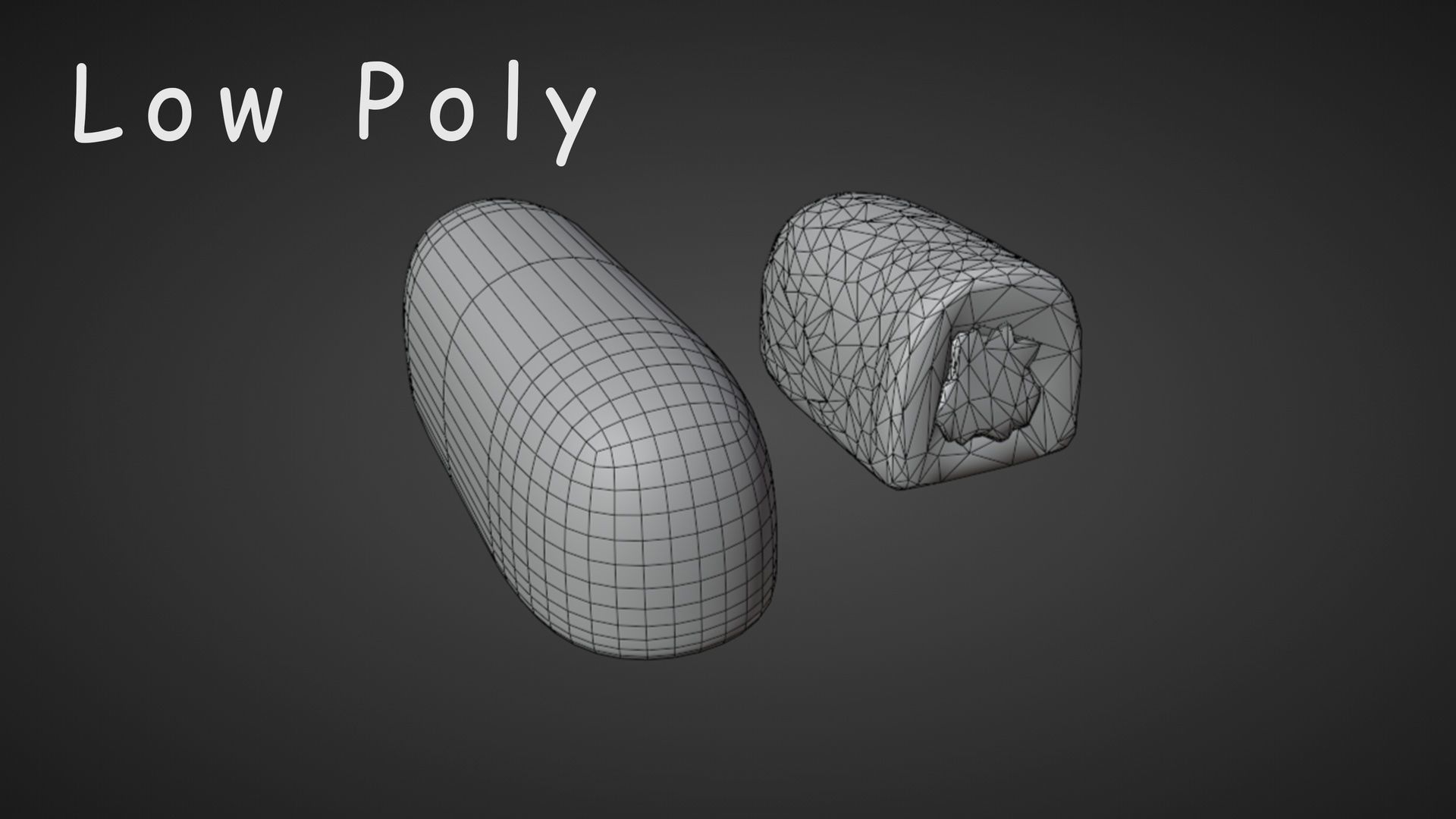 Cupcake and Twinkie Low-poly 3D model_12