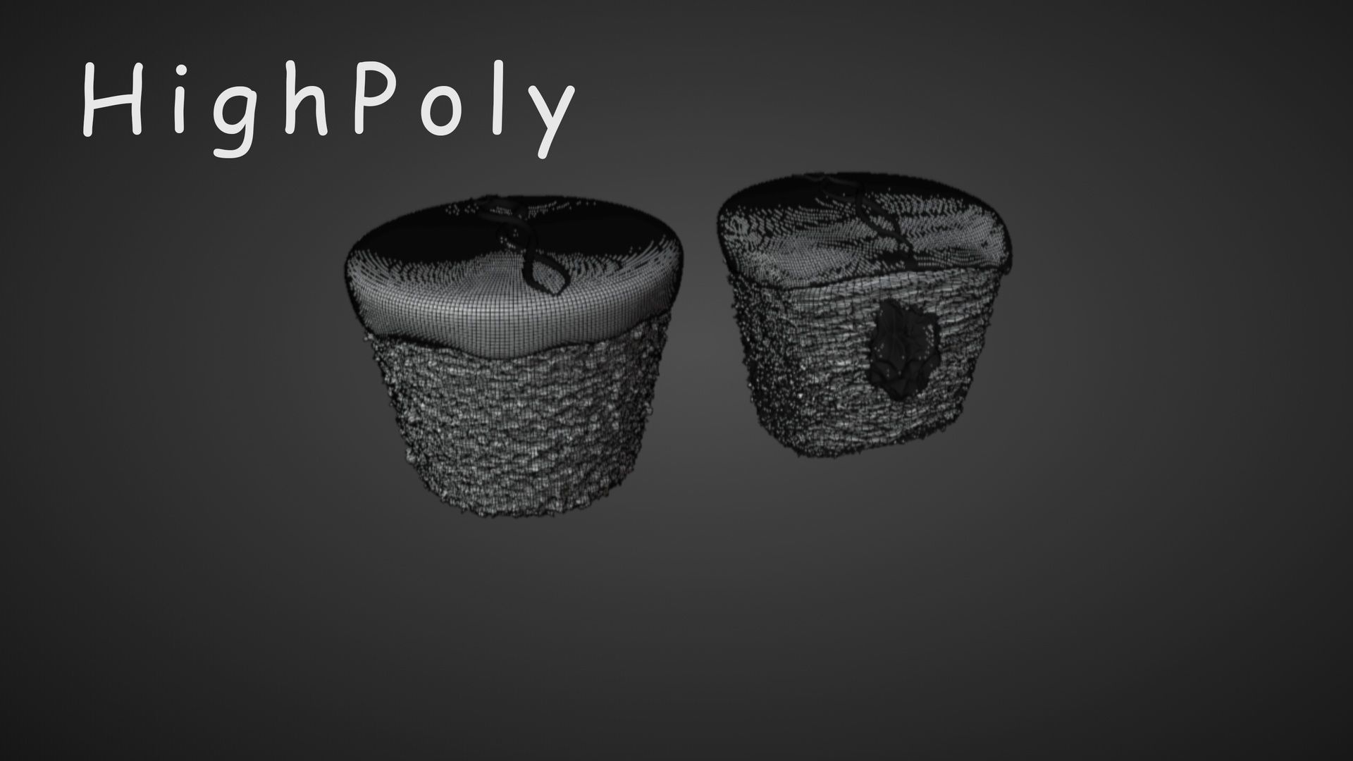 Cupcake and Twinkie Low-poly 3D model_9