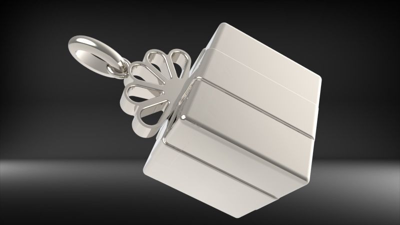 Gift Box Pendant 3D print model_22