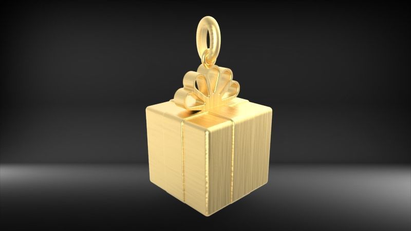 Gift Box Pendant 3D print model_15