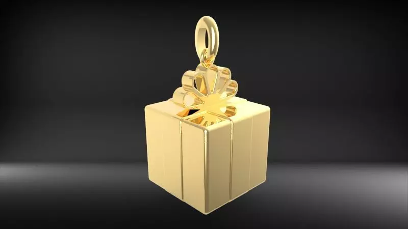 Gift Box Pendant 3D print model_0