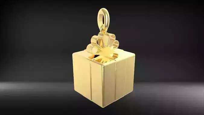 Gift Box Pendant 3D print model Gift Box Pendant 3D print model