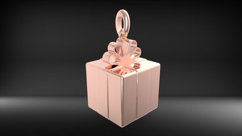 Gift Box Pendant 3D print model_7