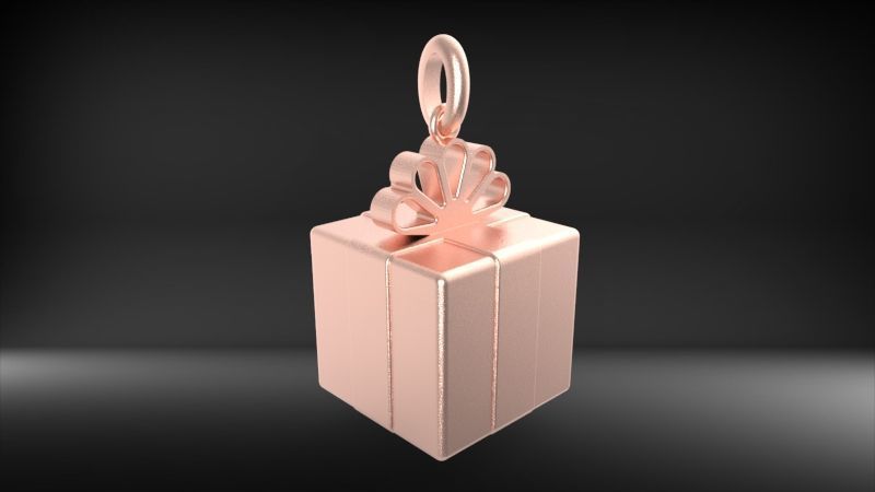 Gift Box Pendant 3D print model_9