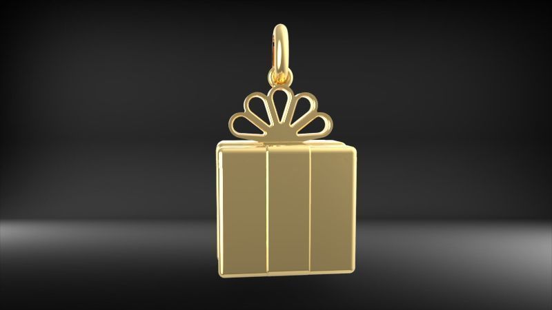 Gift Box Pendant 3D print model_20