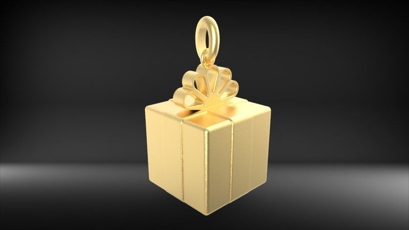 Gift Box Pendant 3D print model_12