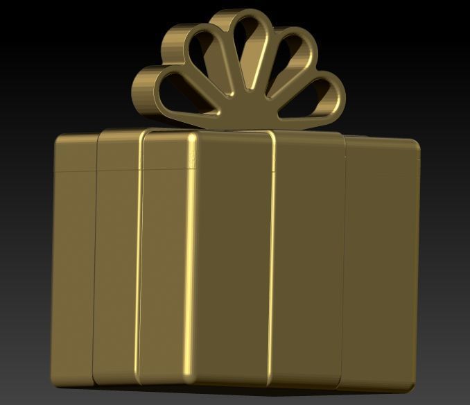 Gift Box Pendant 3D print model_4
