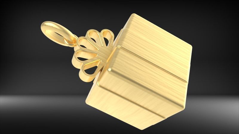 Gift Box Pendant 3D print model_25