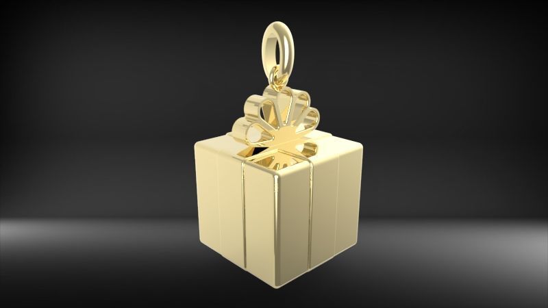 Gift Box Pendant 3D print model_17