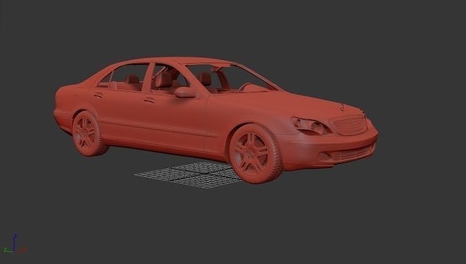 Mercedes Benz S class 2003 3D print model