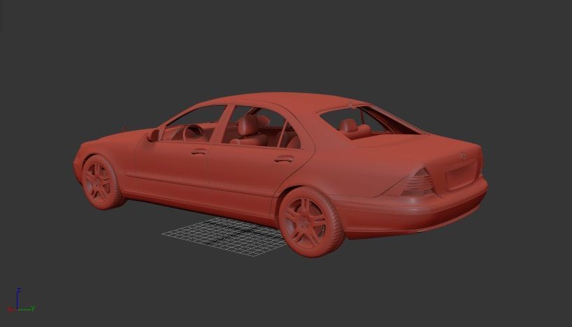 Mercedes Benz S class 2003 3D print model_2