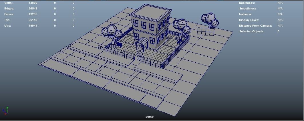 Low Poly 3D Building Low-poly 3D model_1
