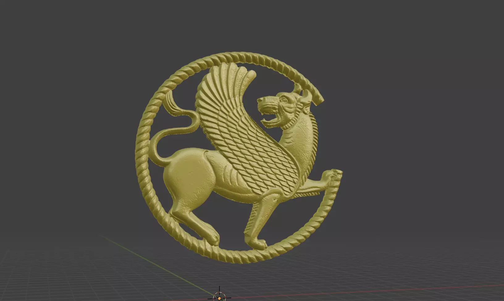 Iranian Achaemenid Golden Lion 3D print model 3D print model_0