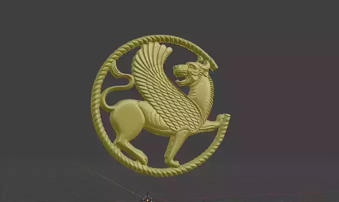 Iranian Achaemenid Golden Lion 3D print model