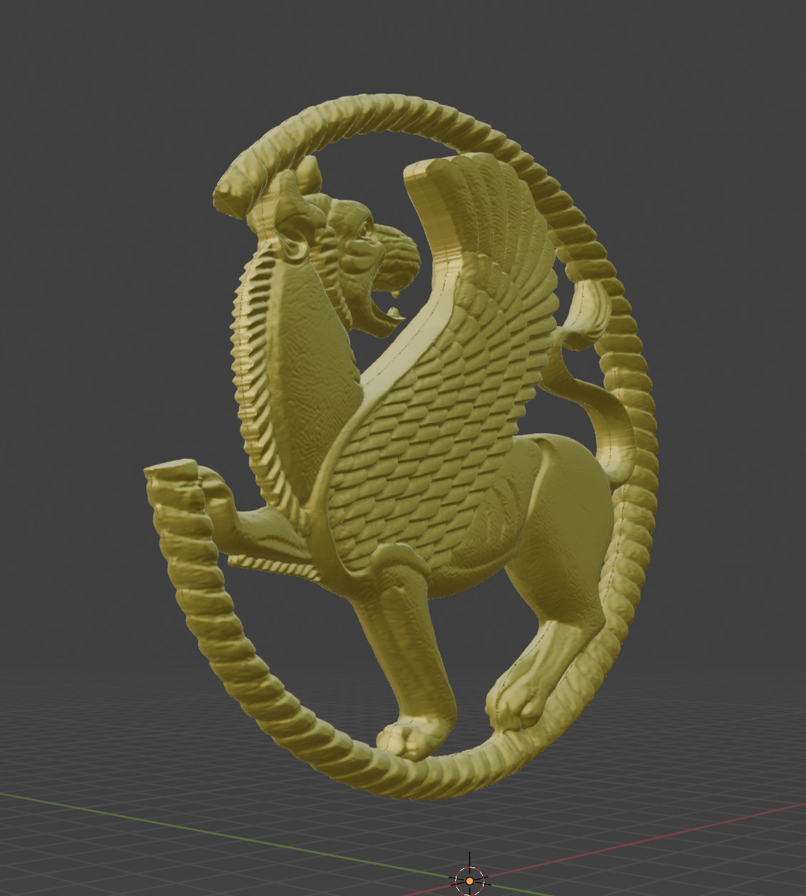 Iranian Achaemenid Golden Lion 3D print model 3D print model_3