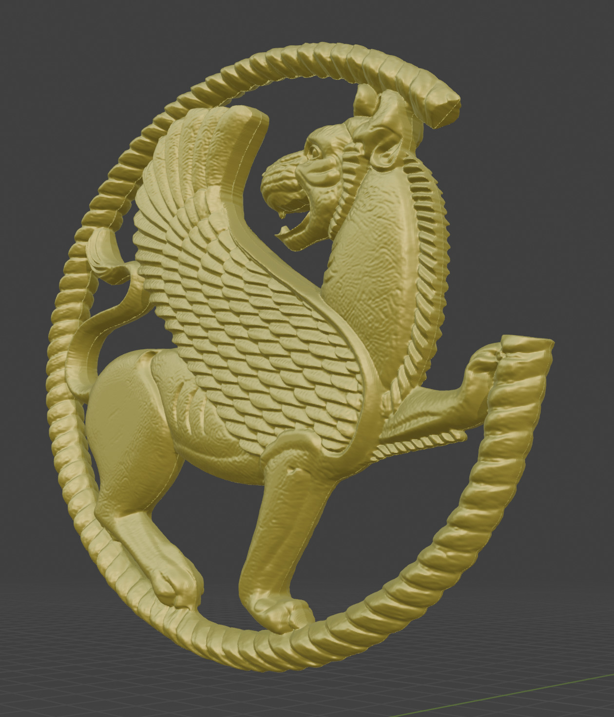 Iranian Achaemenid Golden Lion 3D print model 3D print model_2