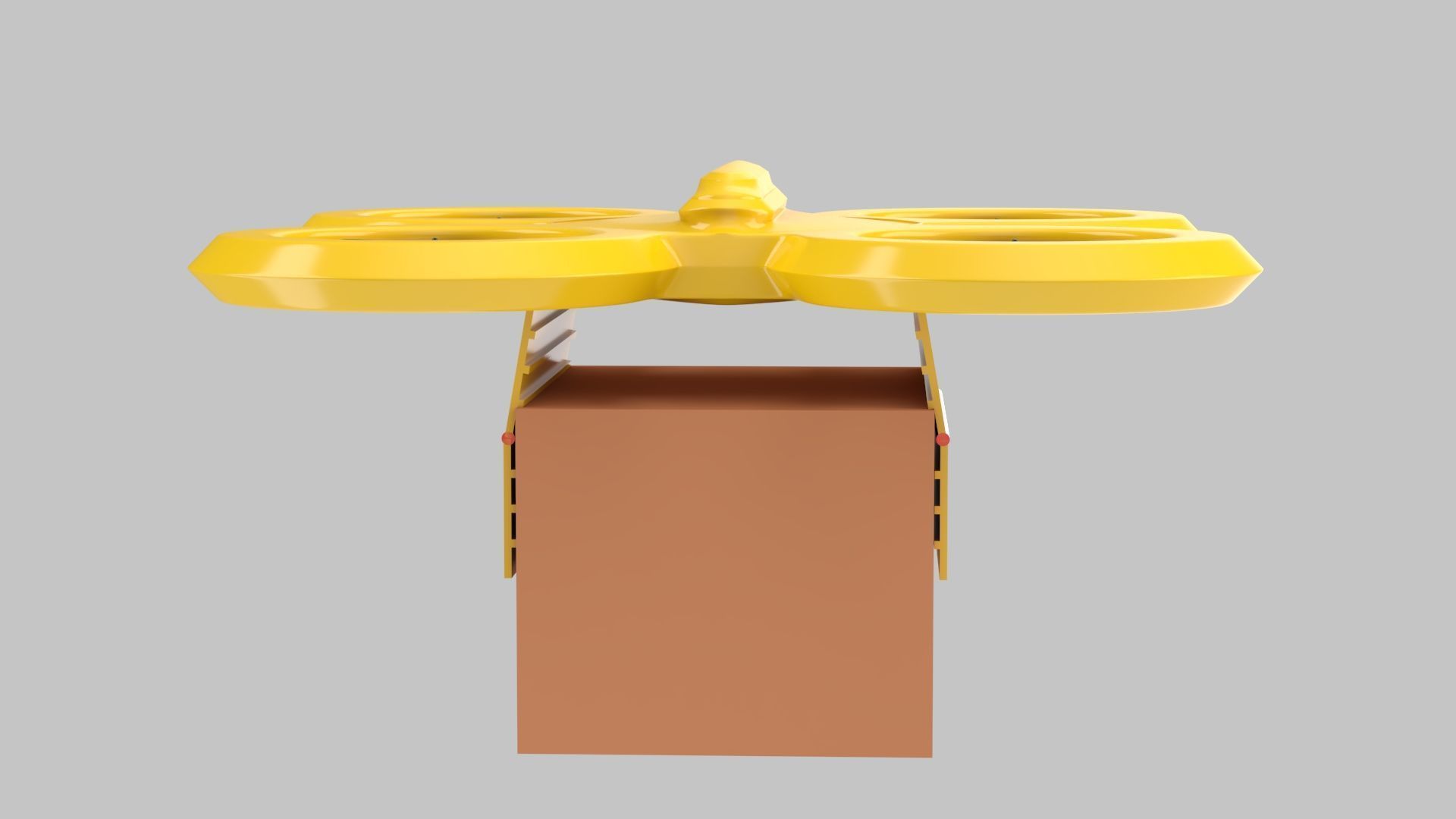 Package Delivery Futuristic Drone  3D model_5