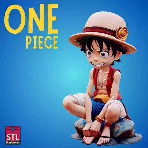 Chibi Straw Hat STL File One Piece Mini Joyful Comic