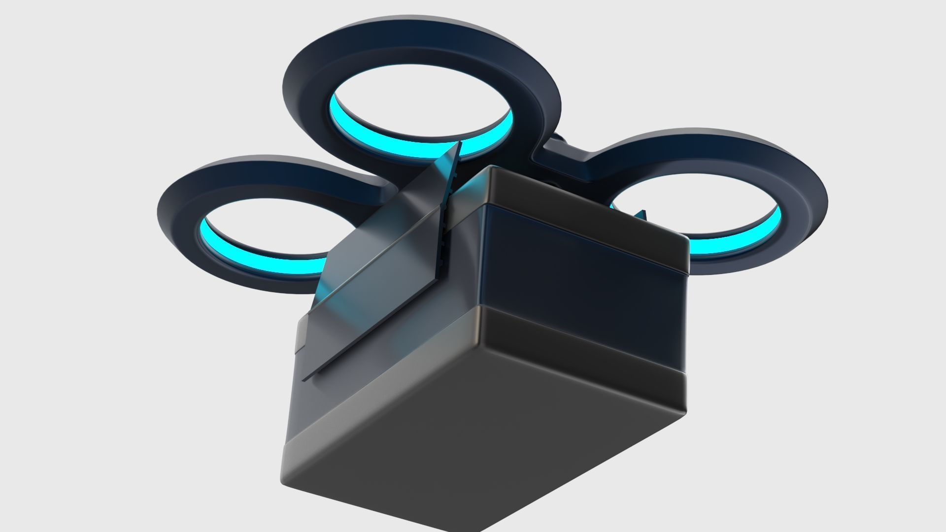 Package Delivery Sci Fi Drone 3D model_1