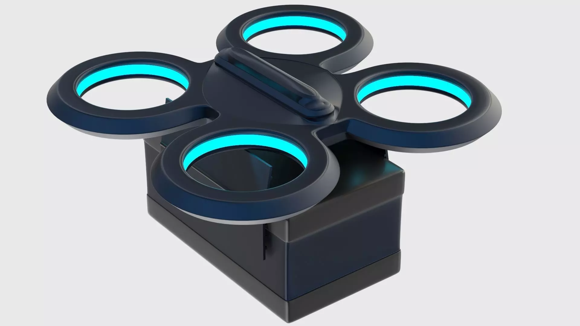 Package Delivery Sci Fi Drone 3D model_0