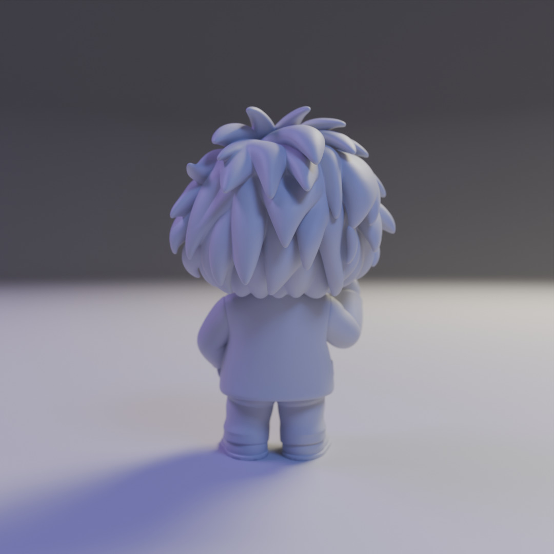 Albert Einstein Chibi 3D print model_5