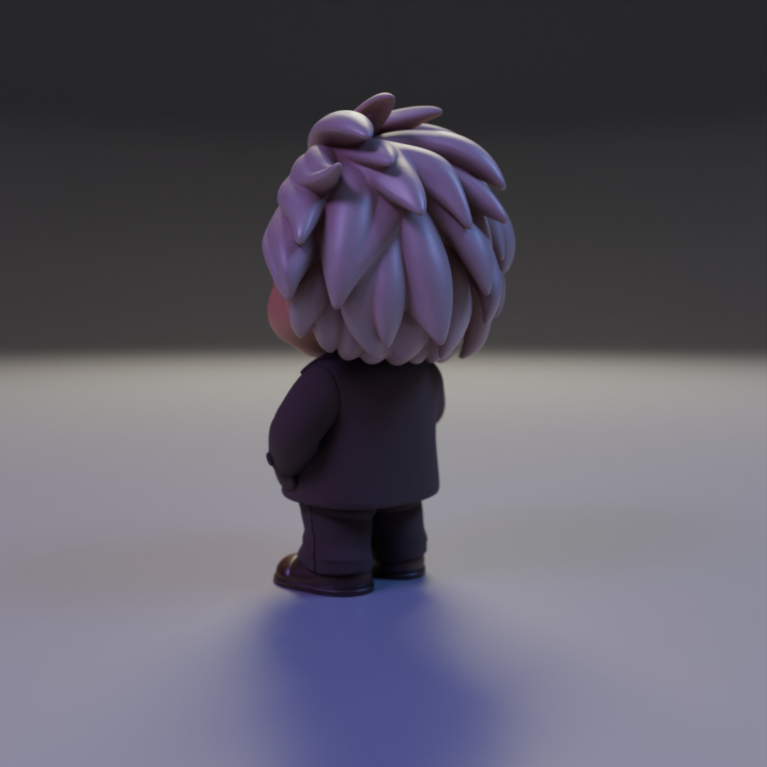 Albert Einstein Chibi 3D print model_12