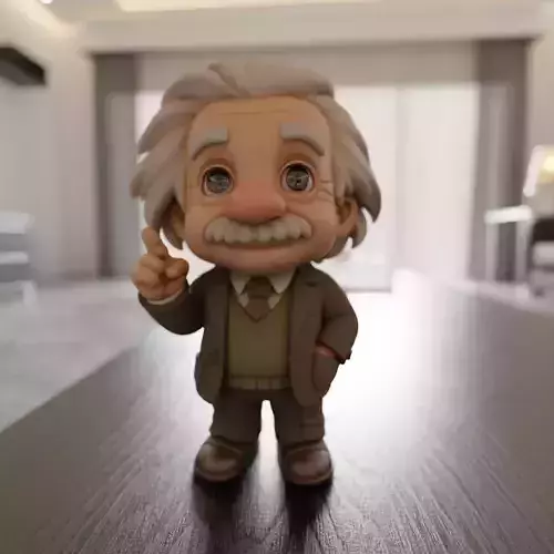 Albert Einstein Chibi 3D print model Albert Einstein Chibi 3D print model