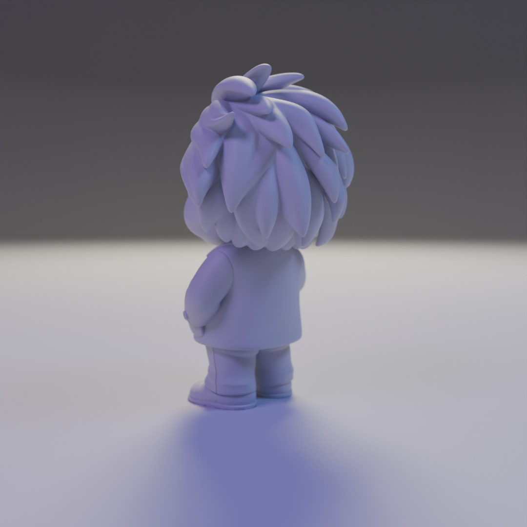 Albert Einstein Chibi 3D print model_11