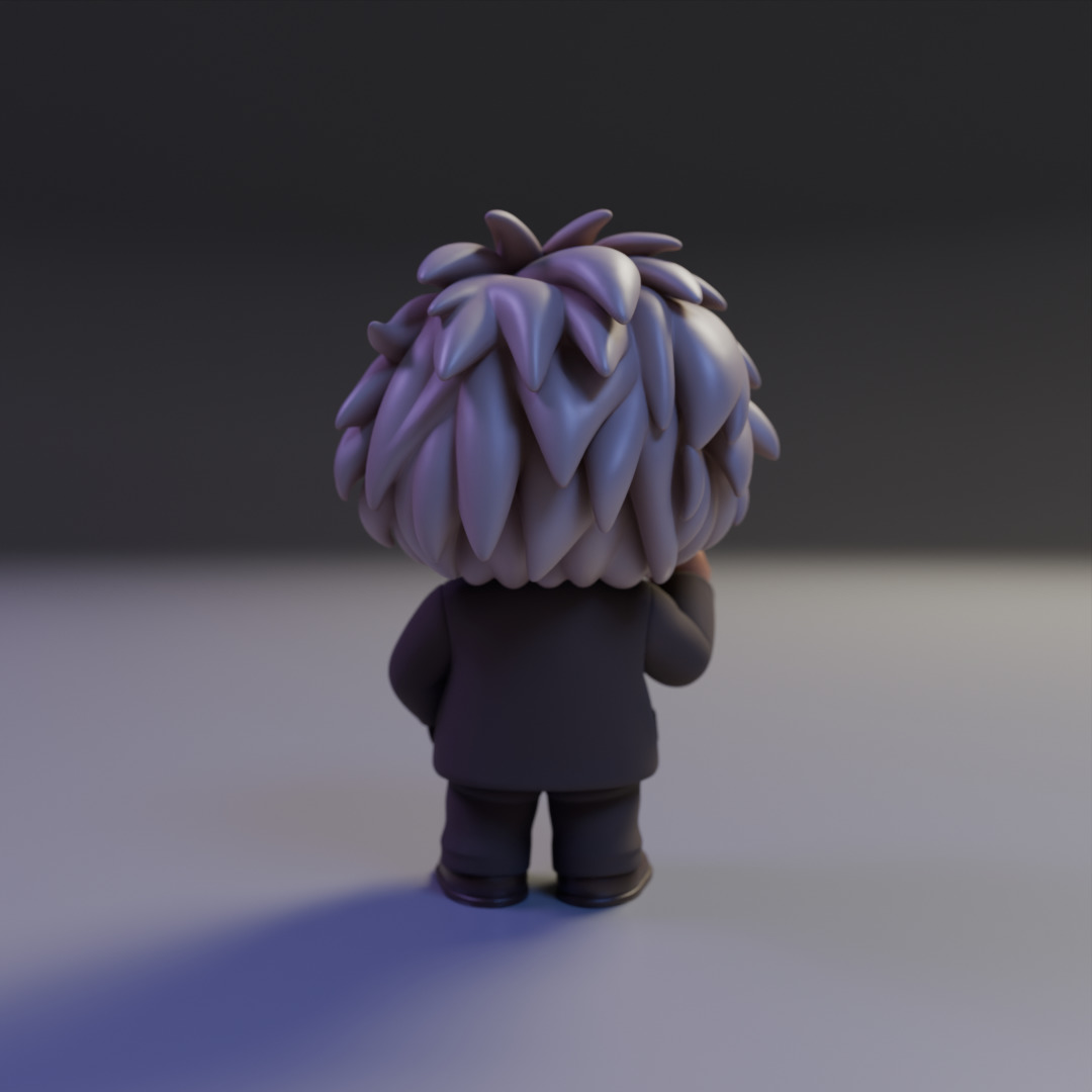 Albert Einstein Chibi 3D print model_6
