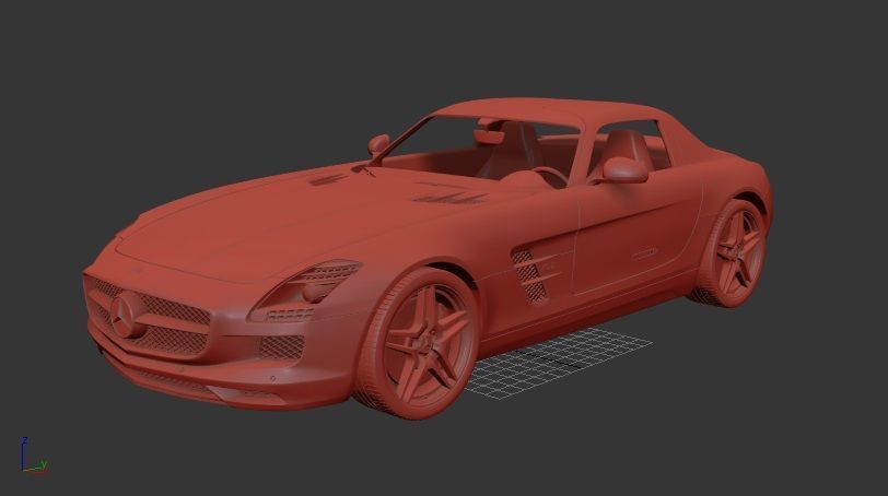 Mercedes Benz SLS class 2011 3D print model_1