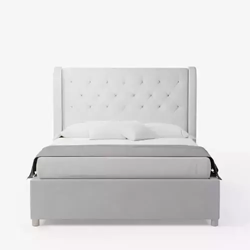 Carter Tufted Wingback Bed 3D model