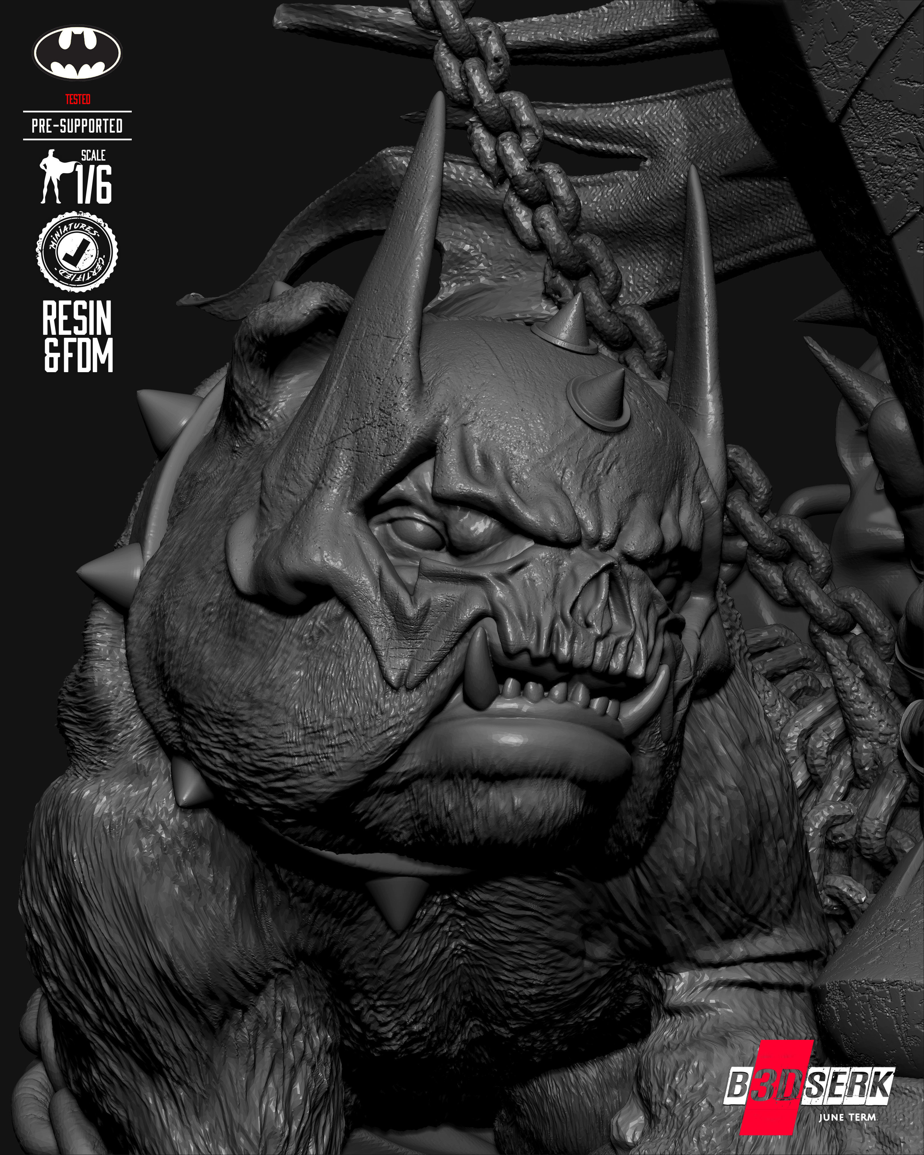 B3DSERK Batman Who Frags Sculpture 3D print model_31