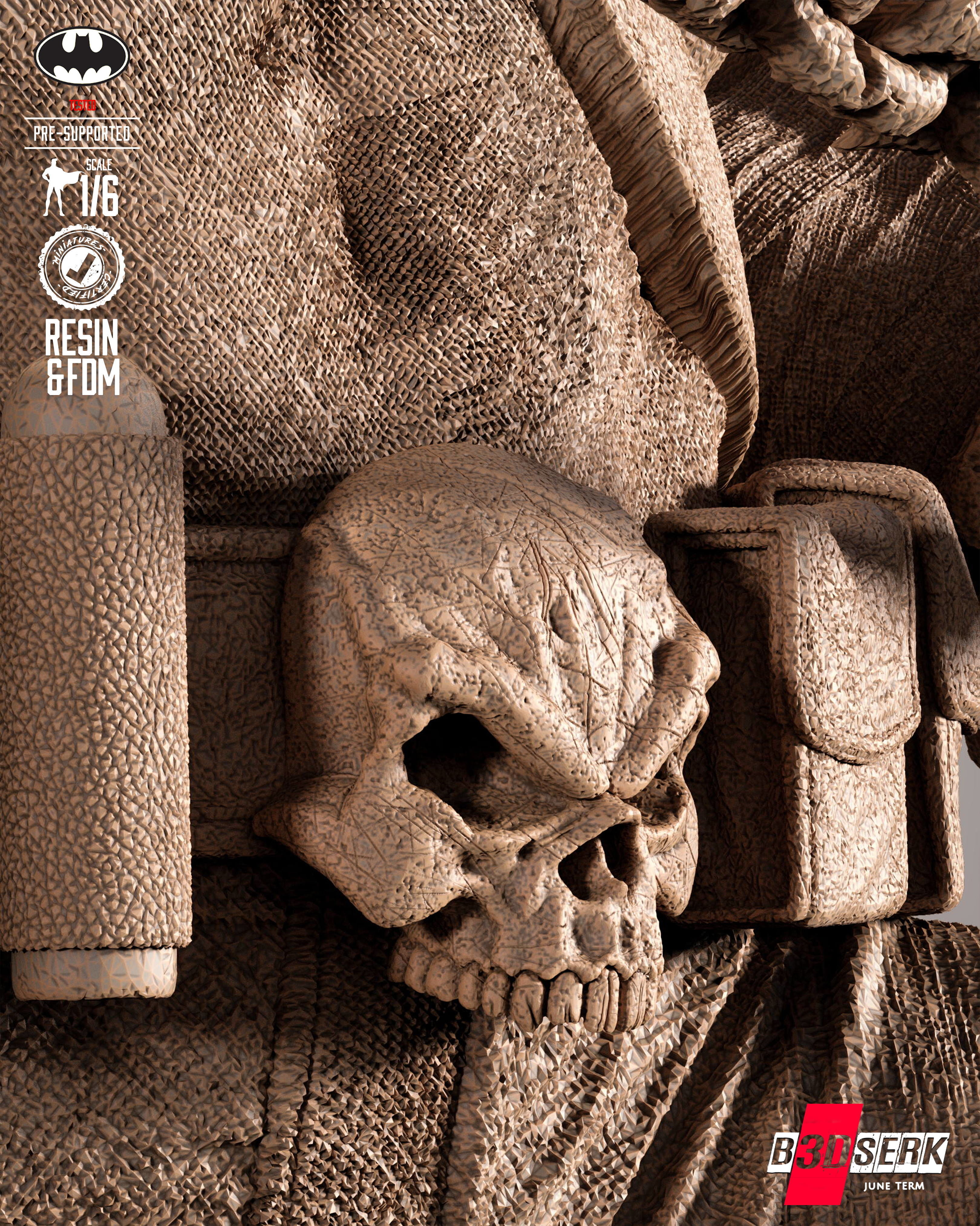 B3DSERK Batman Who Frags Sculpture 3D print model_4