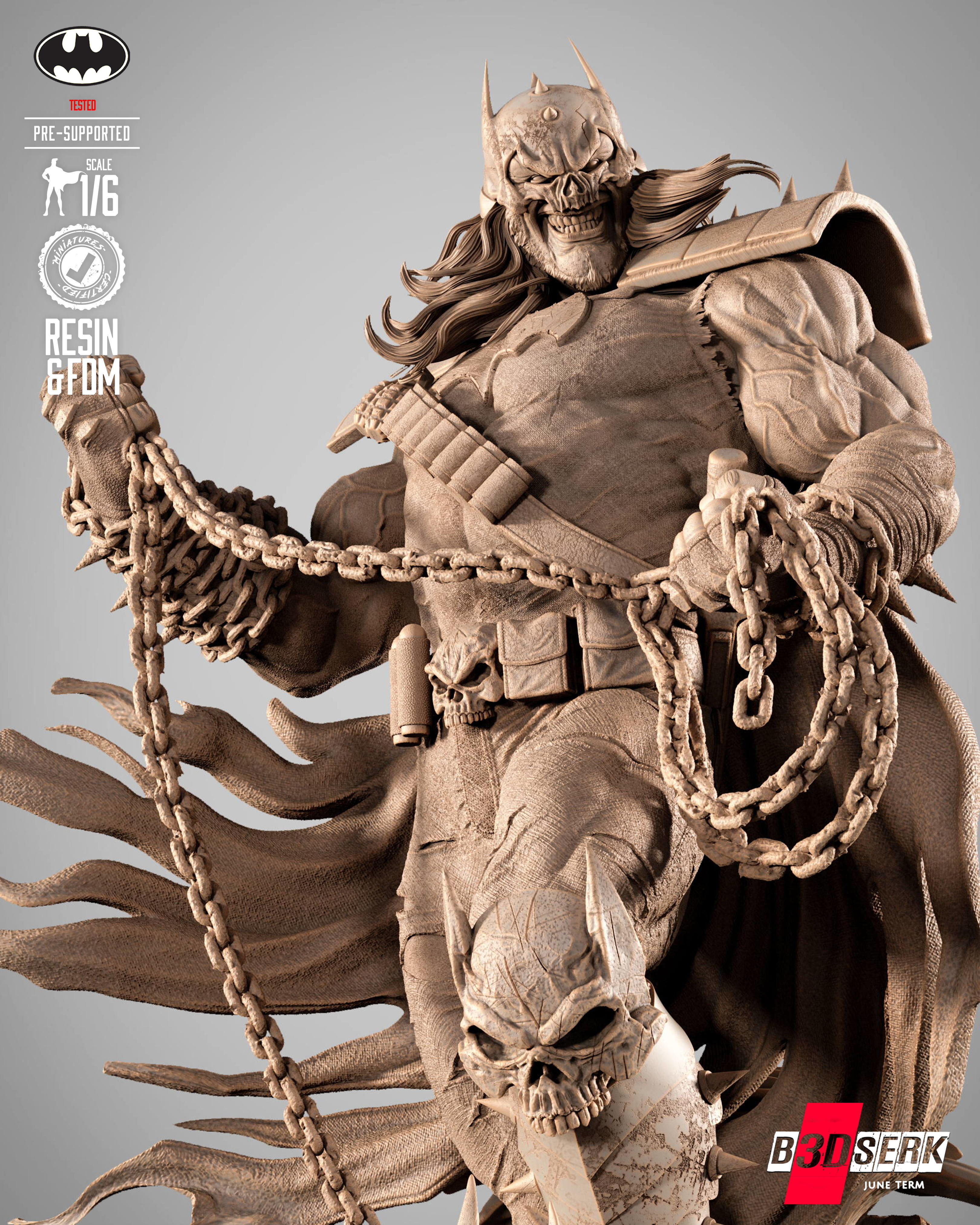 B3DSERK Batman Who Frags Sculpture 3D print model_1