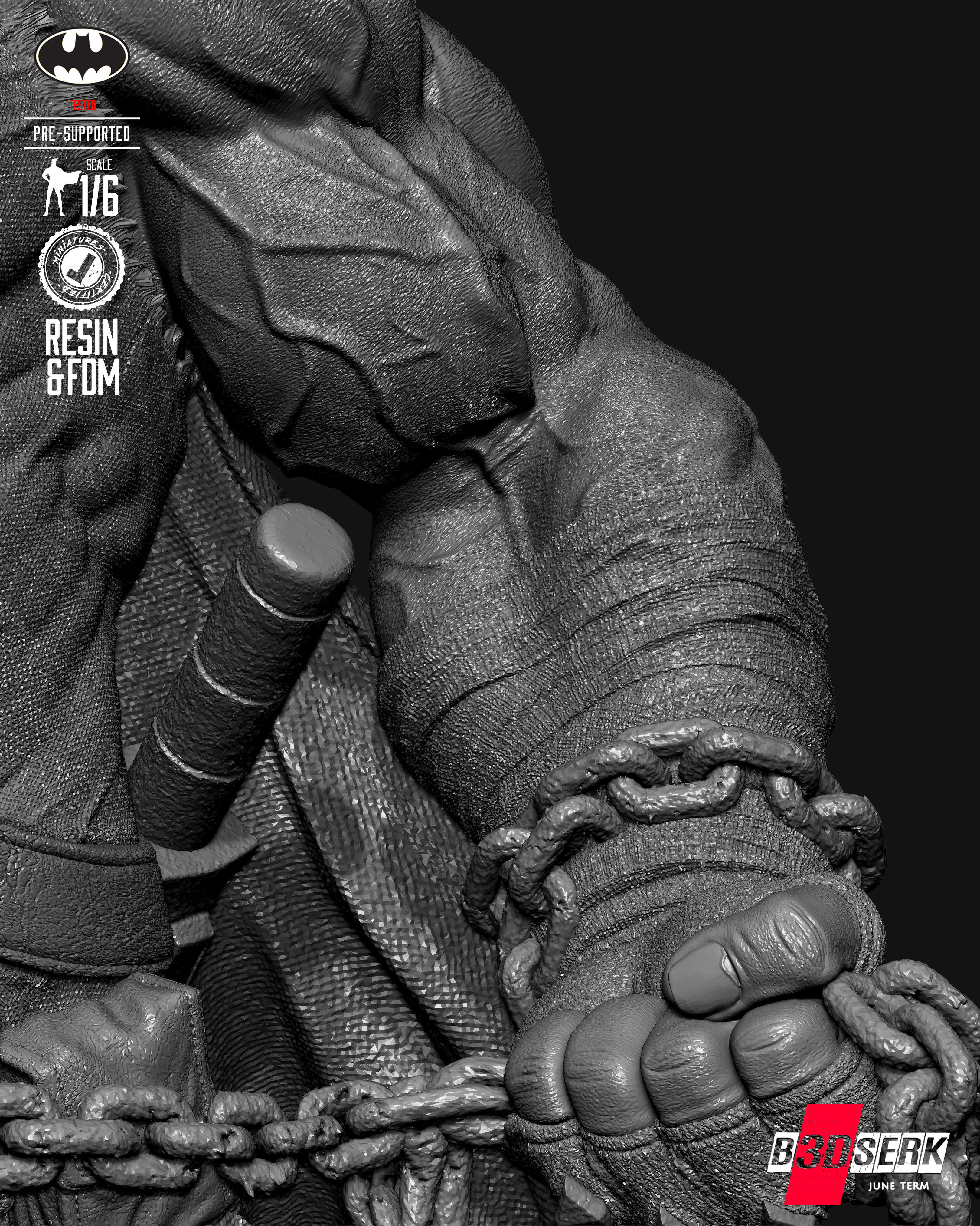 B3DSERK Batman Who Frags Sculpture 3D print model_15