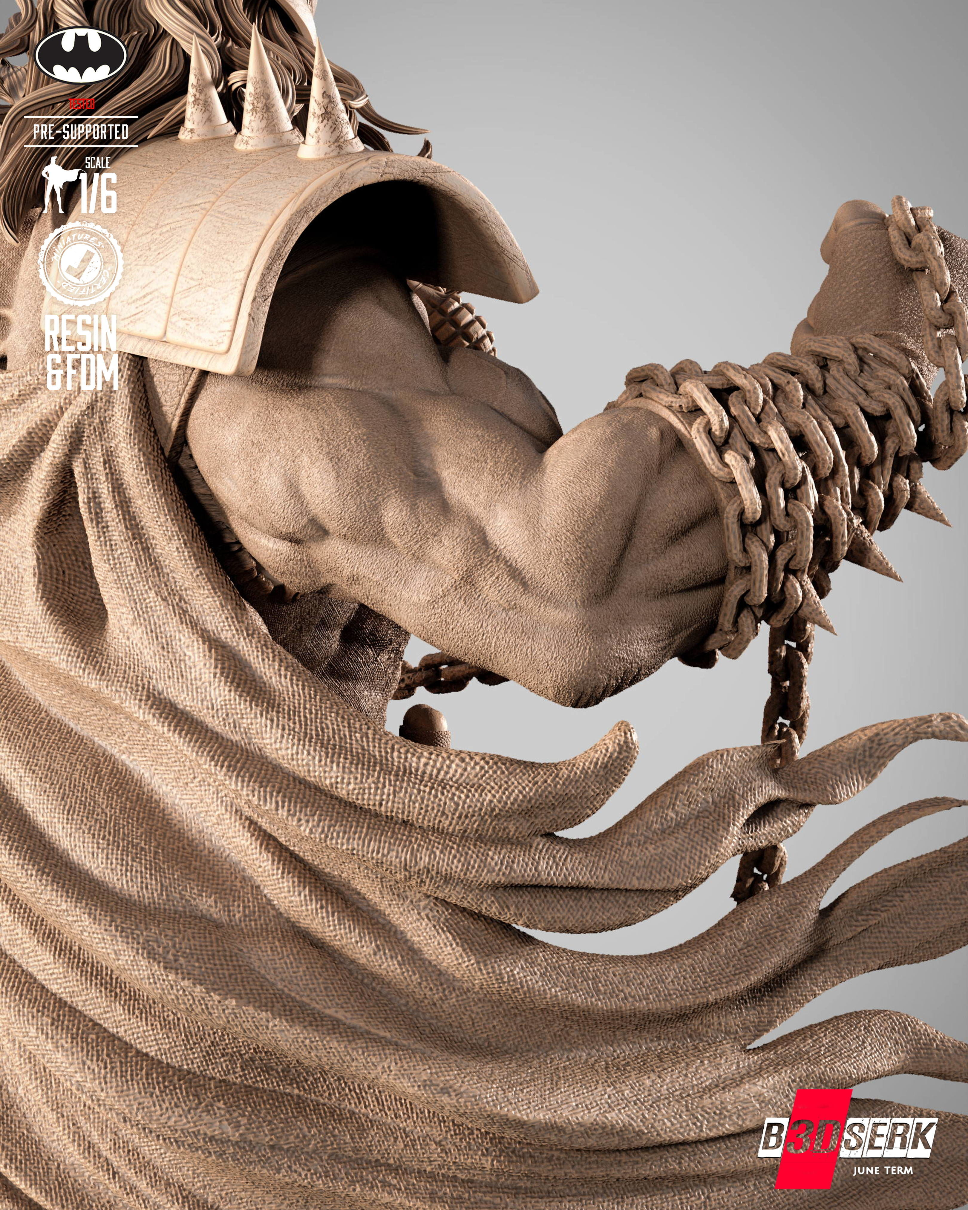 B3DSERK Batman Who Frags Sculpture 3D print model_9