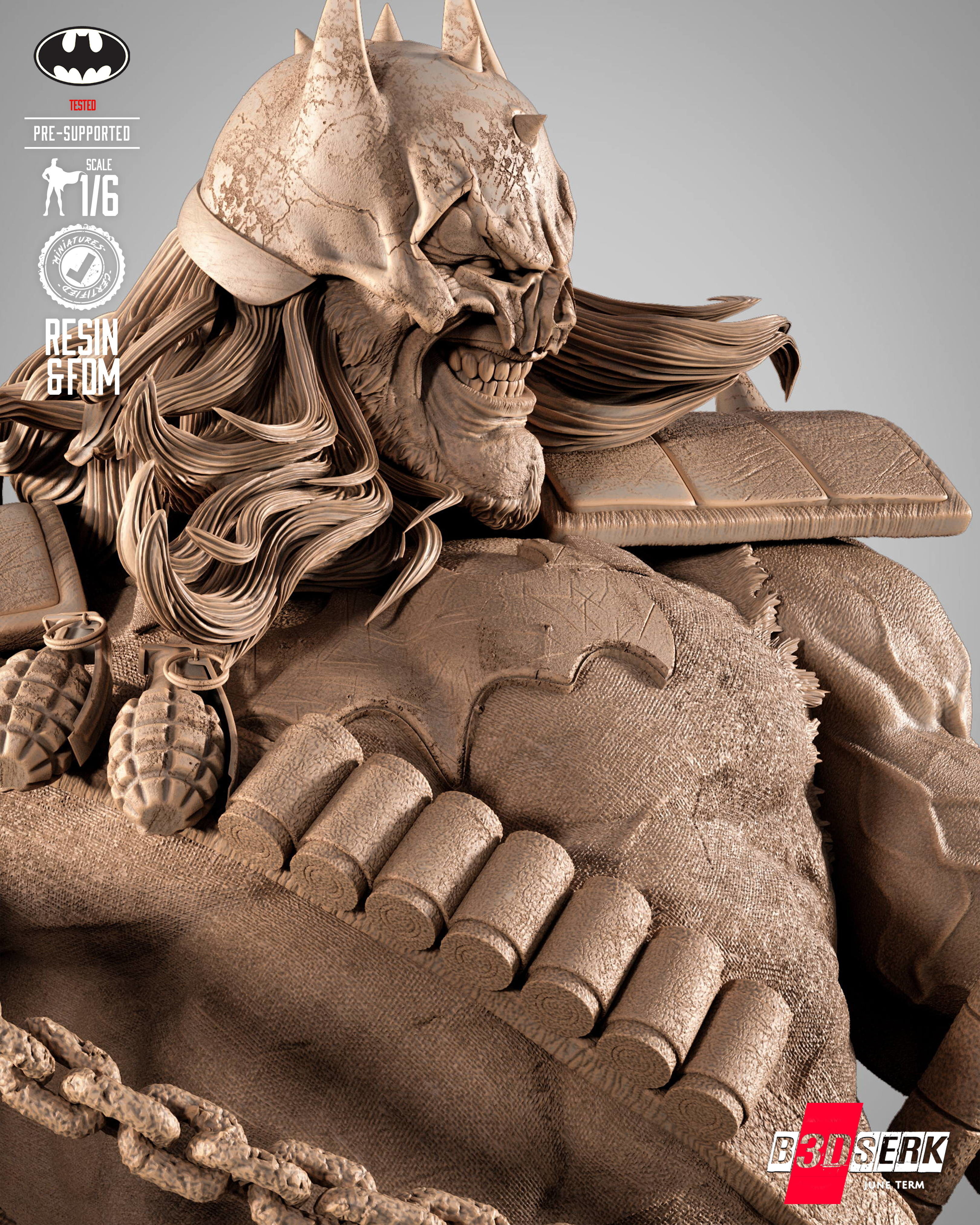 B3DSERK Batman Who Frags Sculpture 3D print model_11