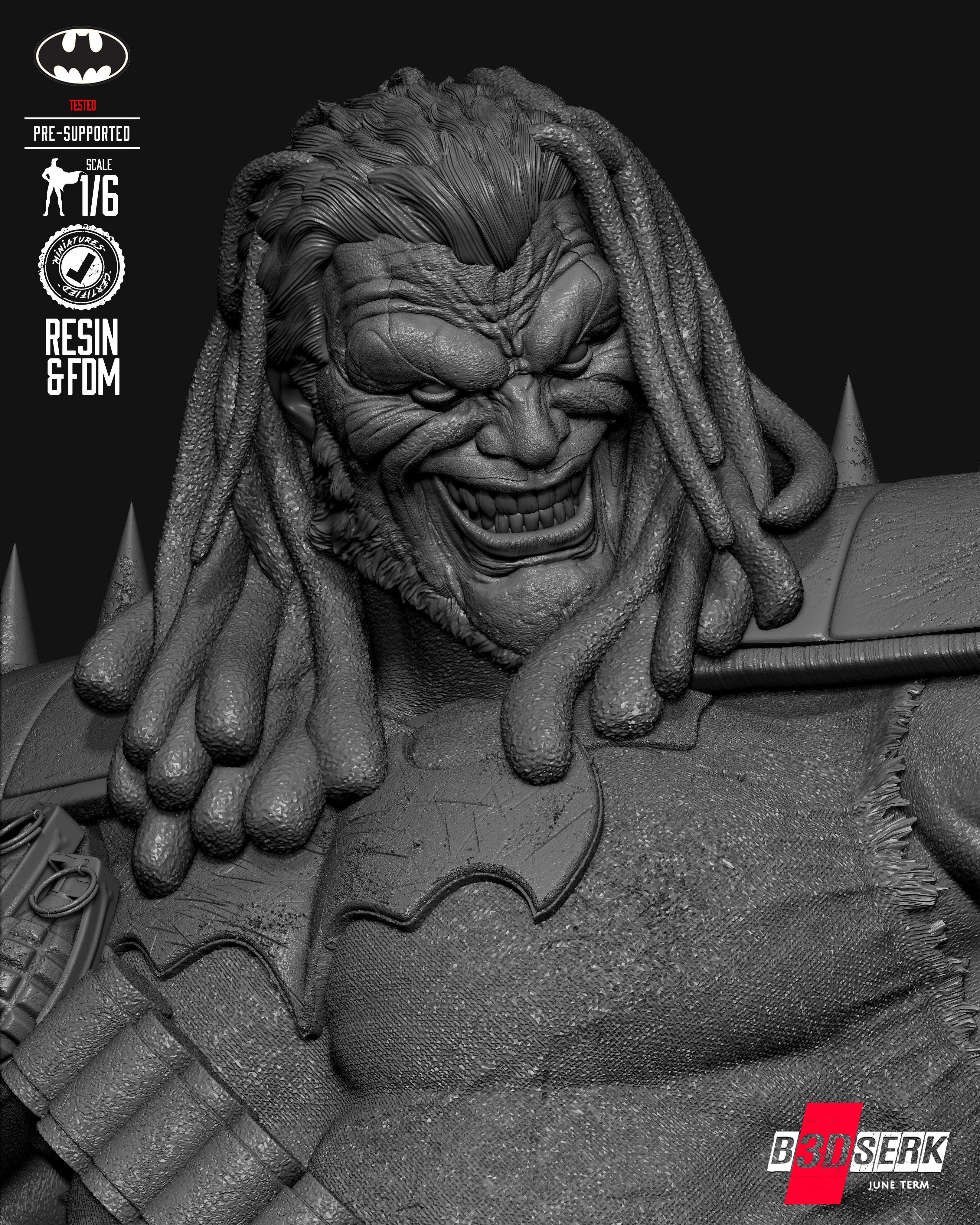 B3DSERK Batman Who Frags Sculpture 3D print model_18