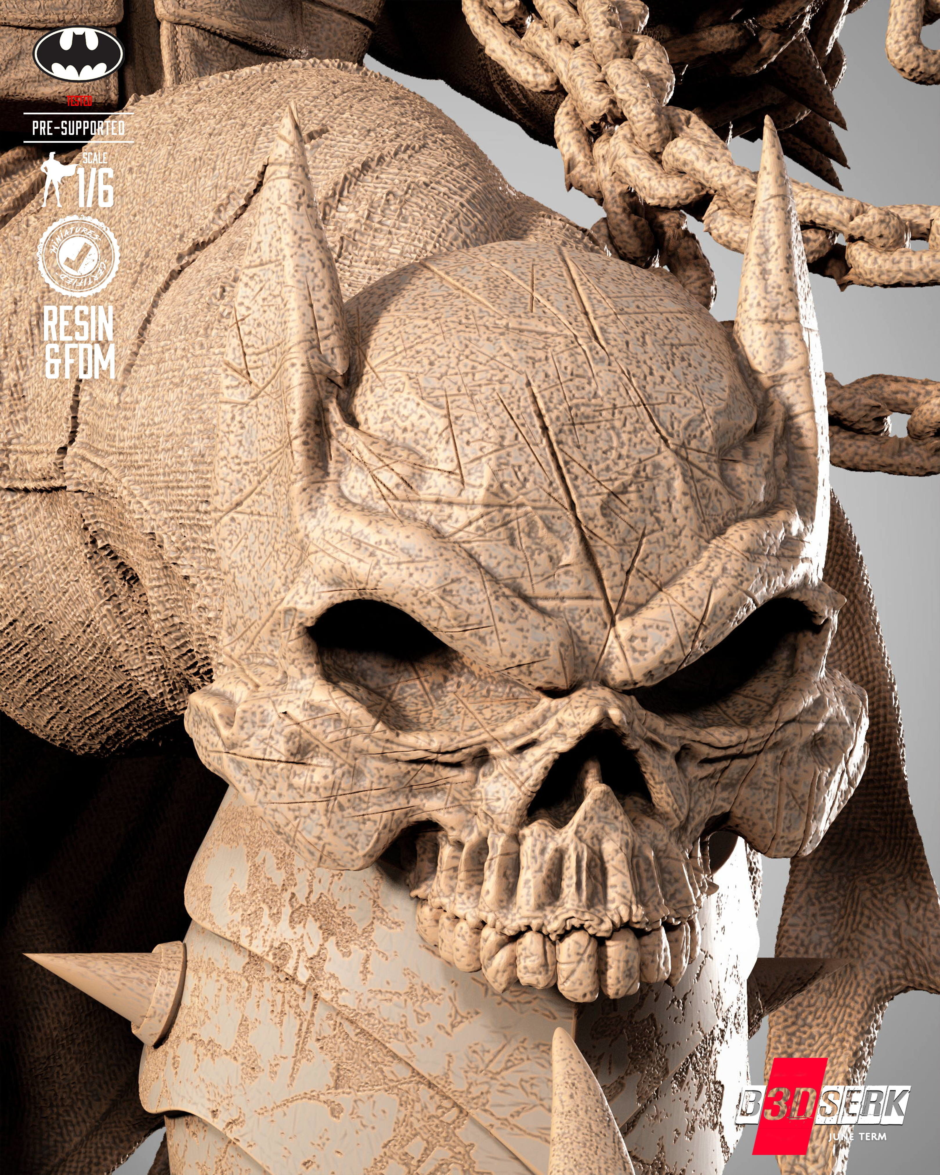 B3DSERK Batman Who Frags Sculpture 3D print model_10