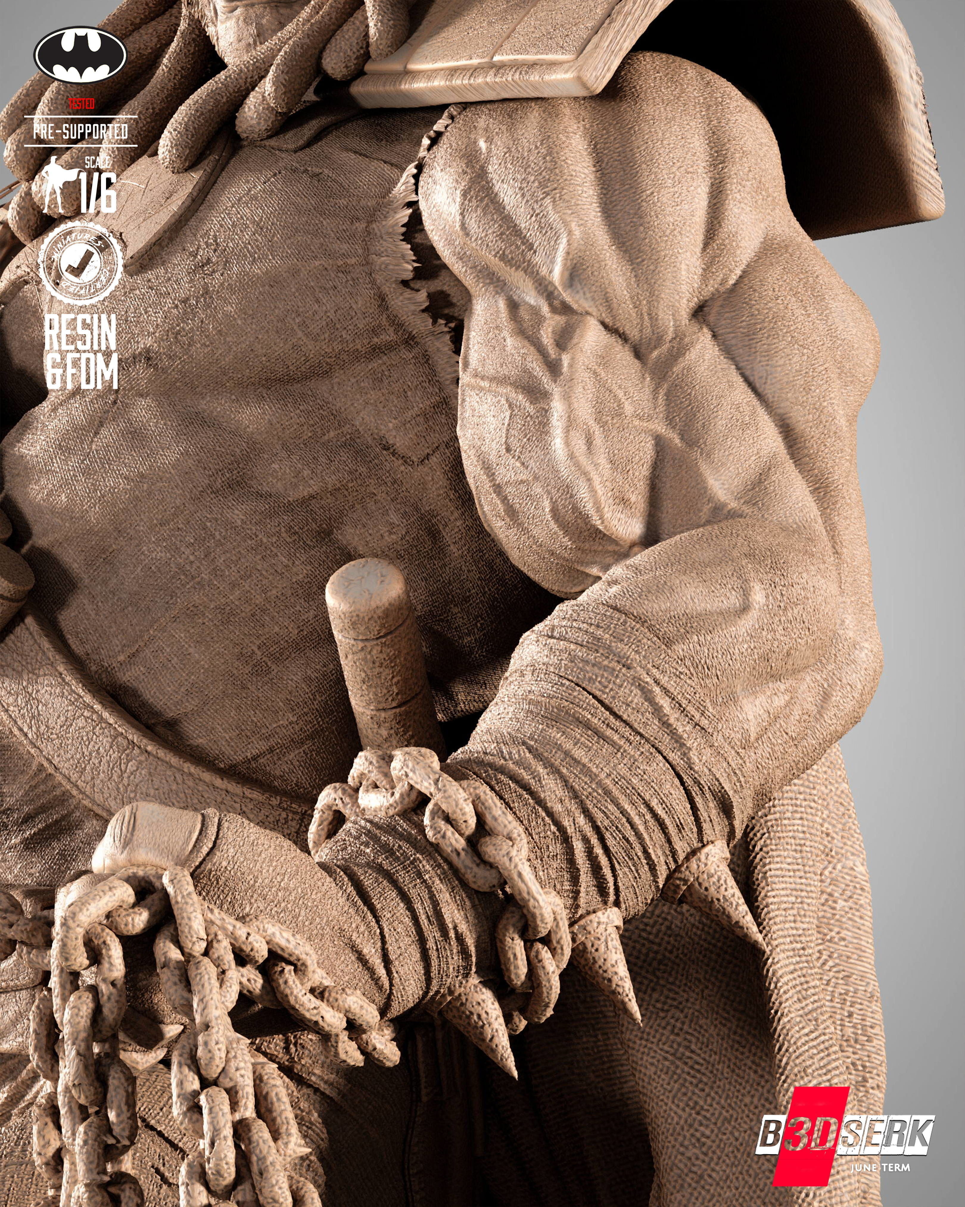 B3DSERK Batman Who Frags Sculpture 3D print model_22