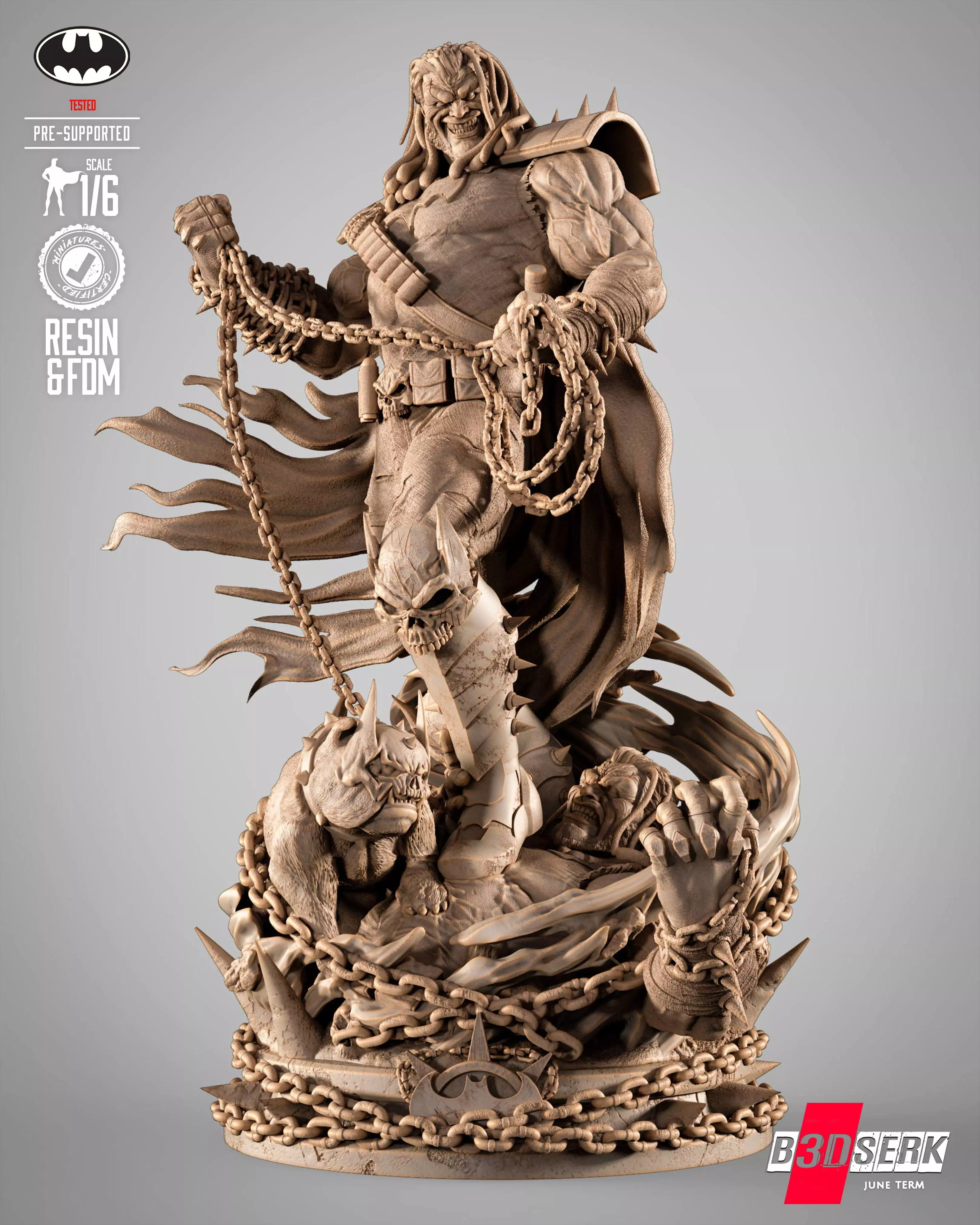 B3DSERK Batman Who Frags Sculpture 3D print model_0