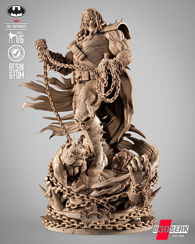 B3DSERK Batman Who Frags Sculpture 3D print model