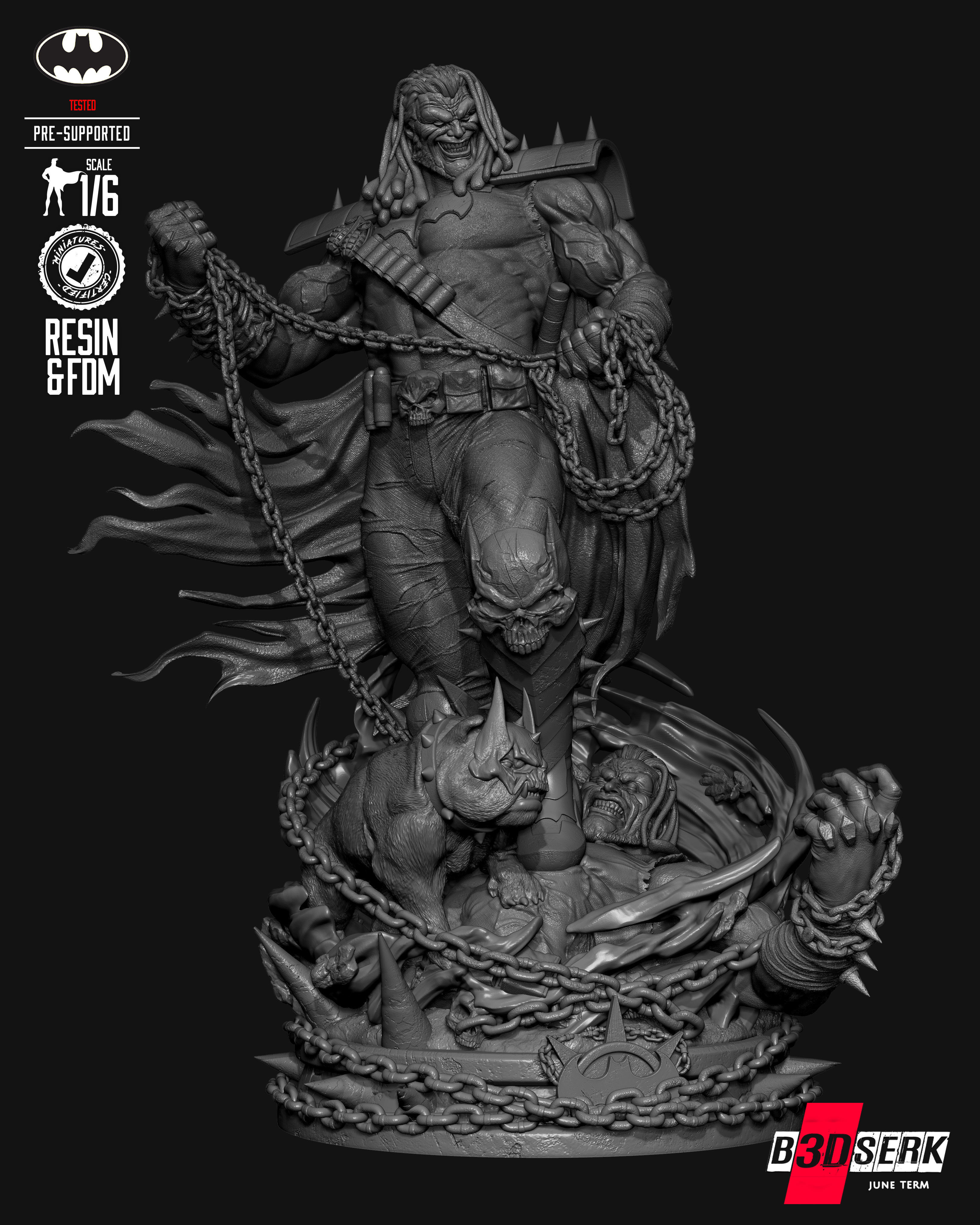 B3DSERK Batman Who Frags Sculpture 3D print model_38