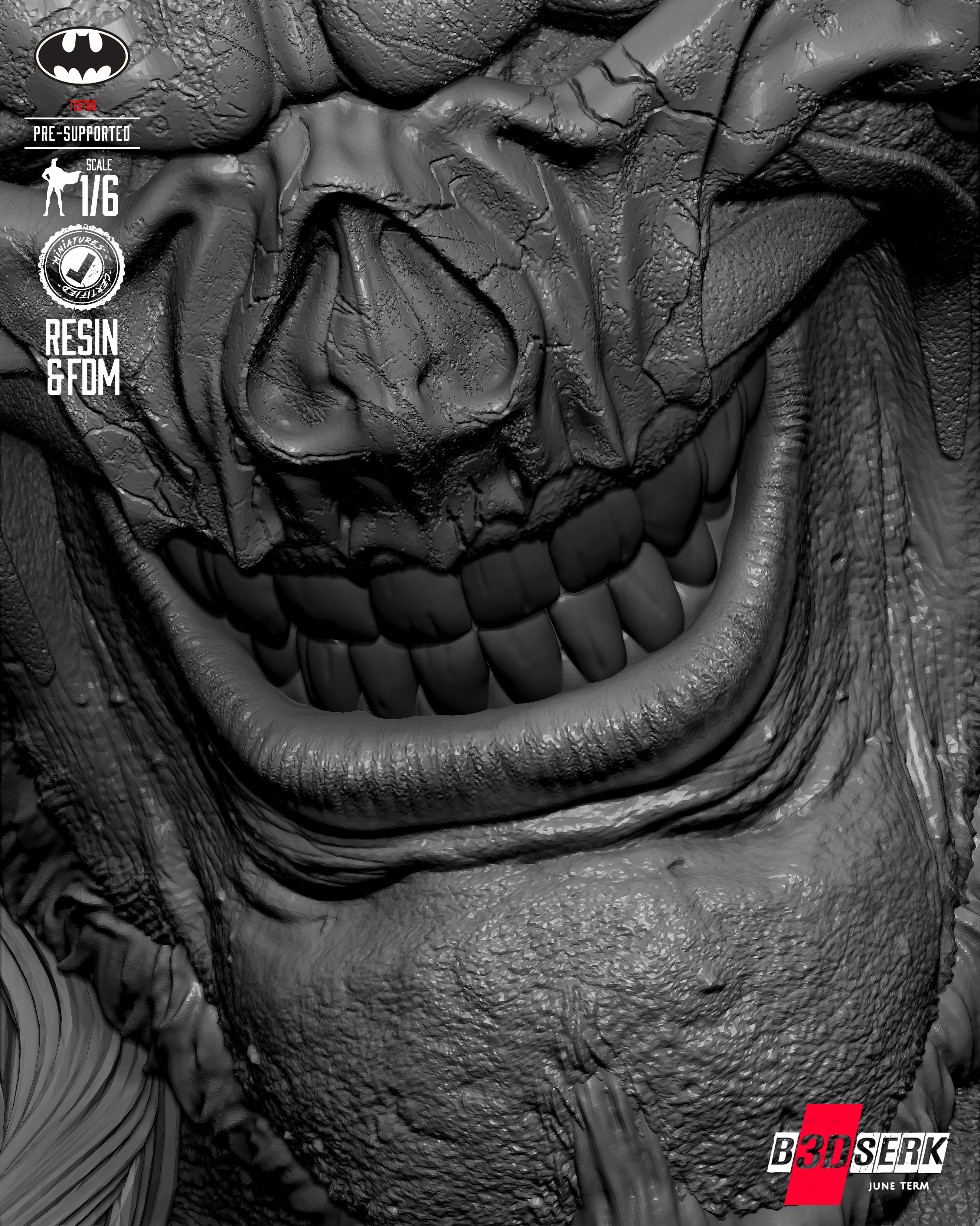 B3DSERK Batman Who Frags Sculpture 3D print model_8