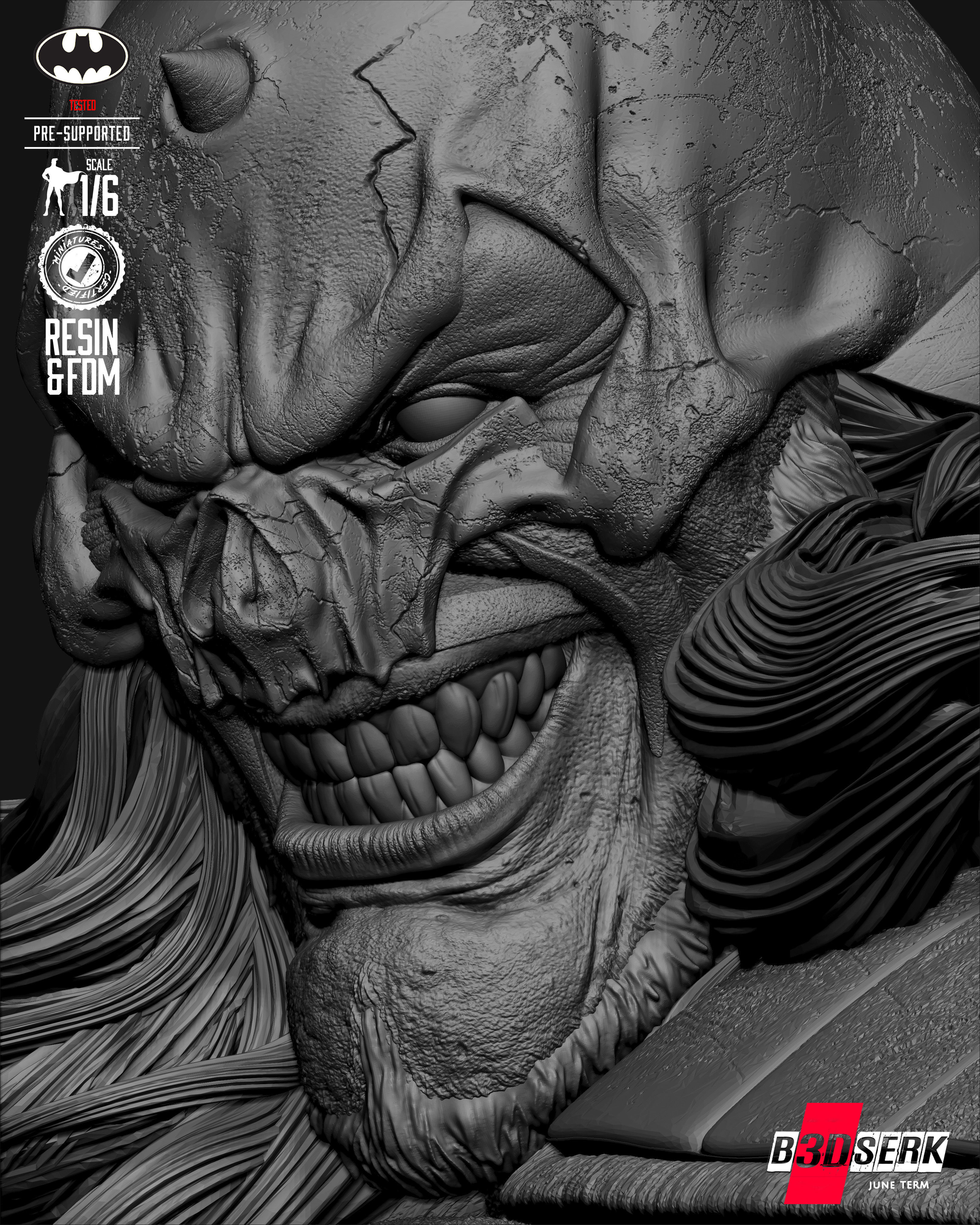 B3DSERK Batman Who Frags Sculpture 3D print model_21